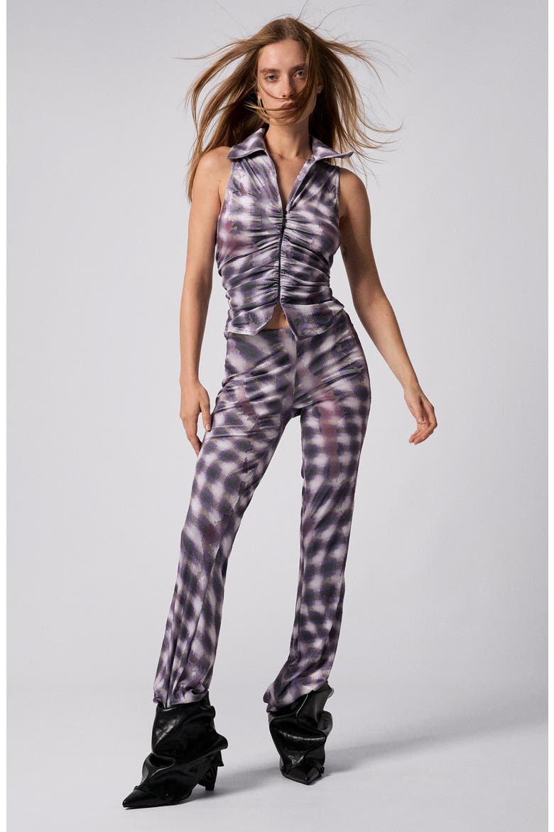 Mixed Print Pants, Alternate, color, BLUE