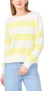 Vince Camuto Stripe Roll Neck Sweater