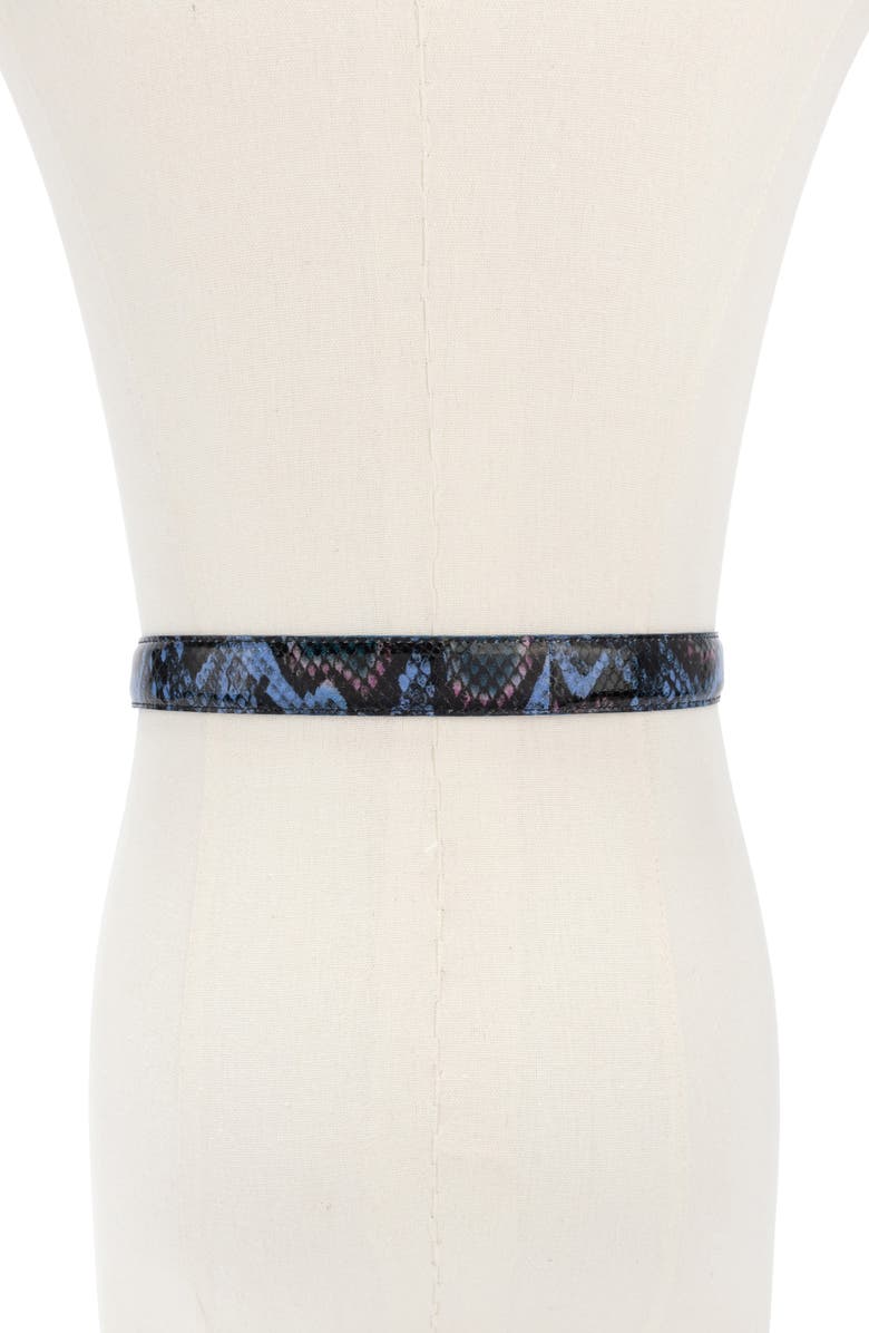 Kurt Geiger London Maddox Snakeskin-Print Belt, Alternate, color, 