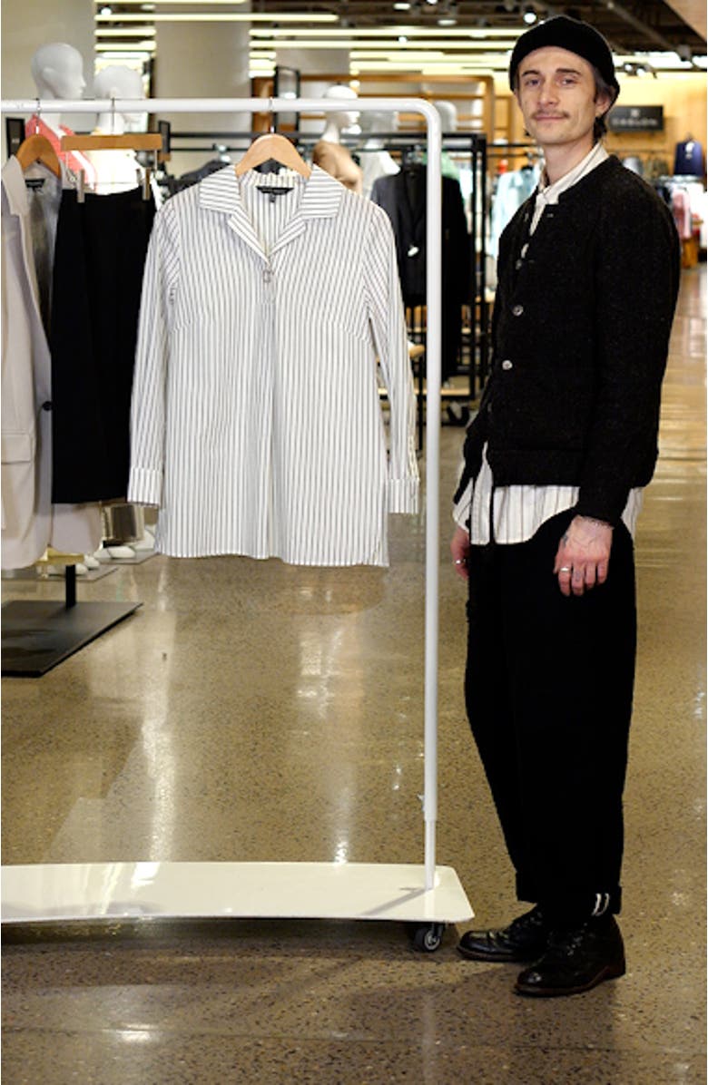 Stripe Cotton Popover Shirt, sales video thumbnail