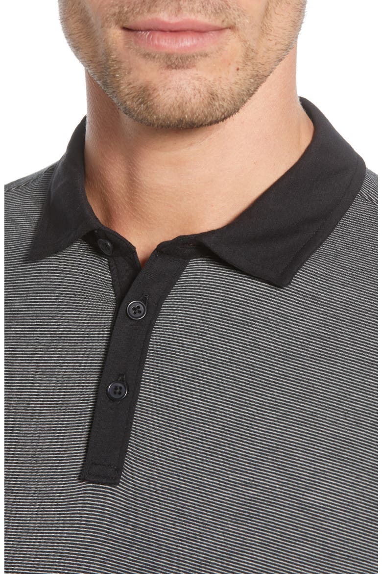 Renwick Regular Fit Long Sleeve Polo, Alternate, color, BLACK