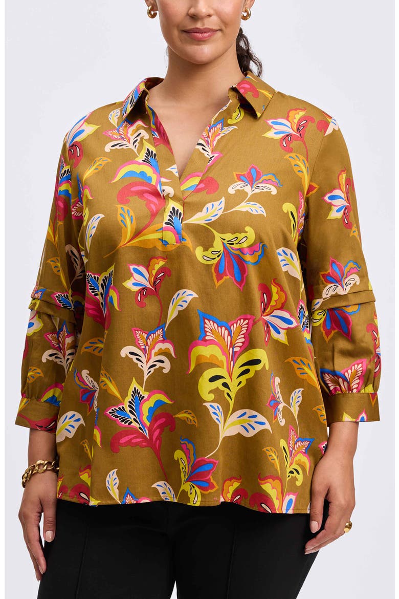 Frankie Floral Wrinkle Resistant Top, Main, color, MULTI