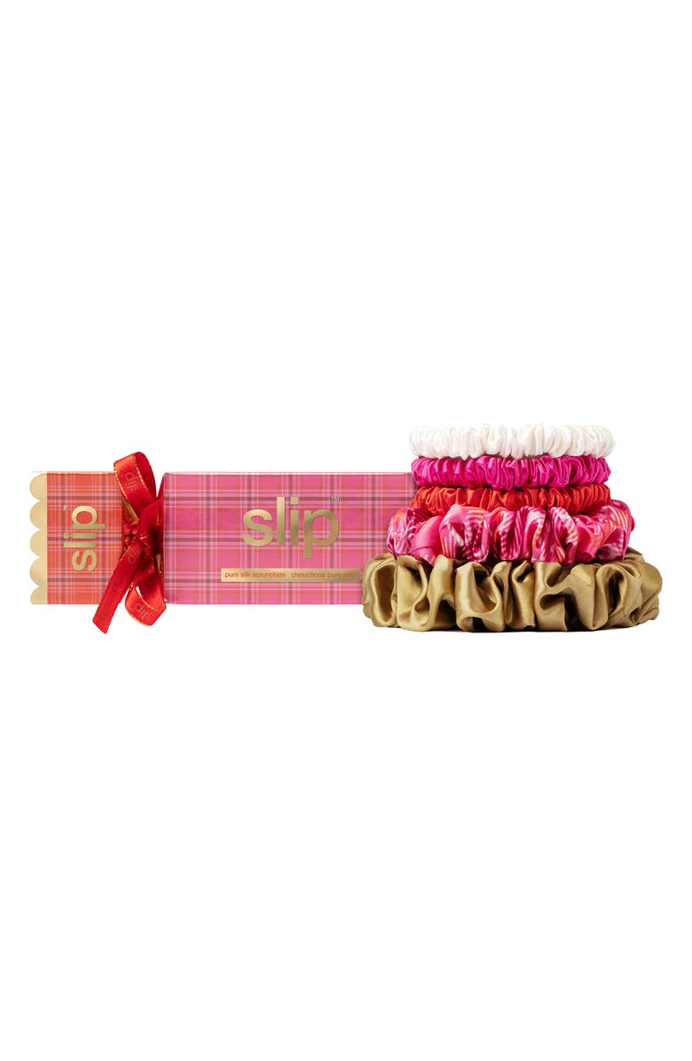 slip Pure Silk Assorted5-Pack Scrunchie Cracker Set (Nordstrom Exclusive) (Limited Edition) $43 Value, Main, color,