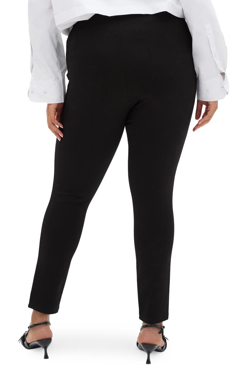 City Chic Cora Ponte Leggings, Alternate, color, Black