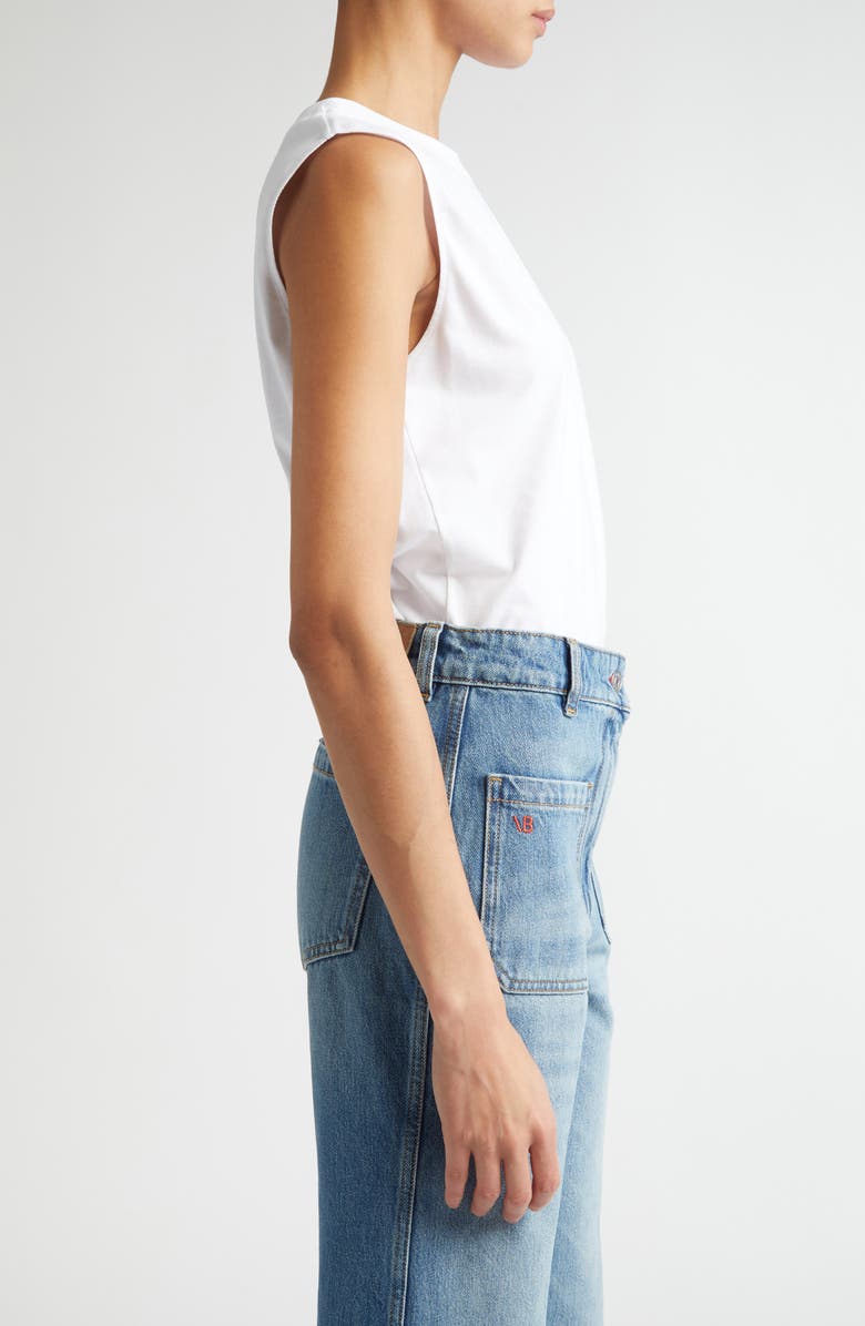 Victoria Beckham Be Honest Organic Cotton Graphic Tank, Alternate, color, 