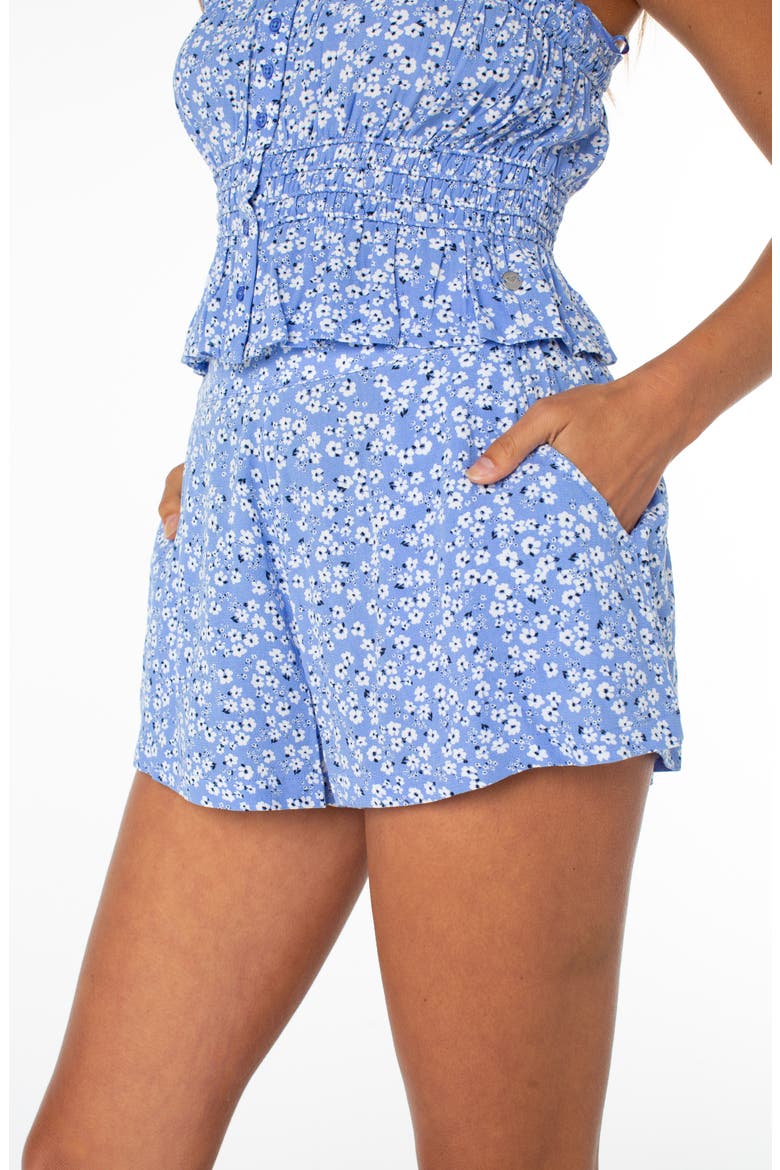 Midnight Avenue Floral Shorts, Alternate, color, CORNFLOWER