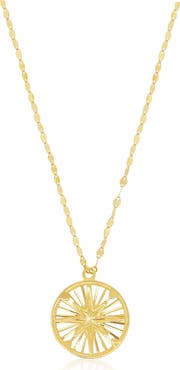 The Lovery Fine Jewelry Gold Compass Medallion Necklace
