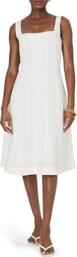 French Connection Birdie Linen Blend Midi Dress