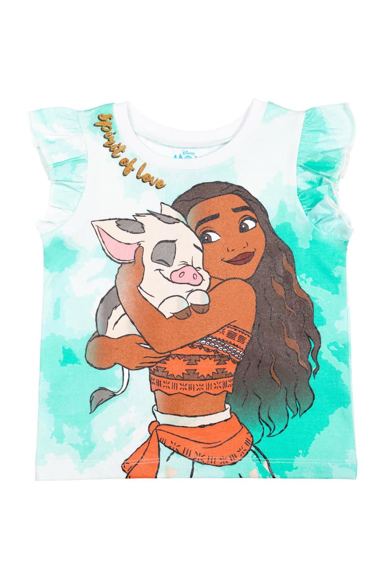 Princess T-Shirt & French Terry Shorts Set, Alternate, color, Moana Blue