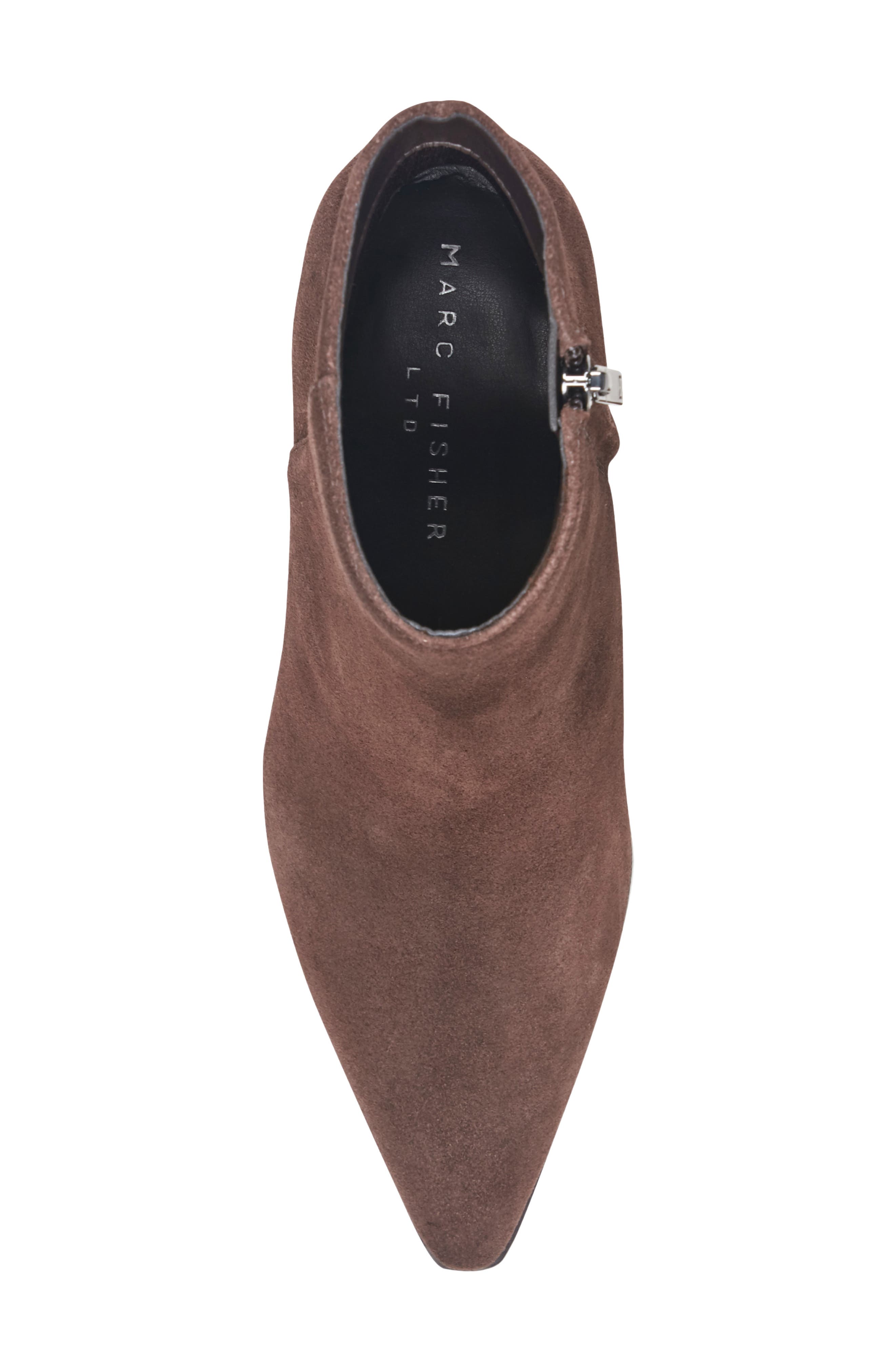 Tarrin Pointed Toe Bootie, Alternate, color, DARK BROWN