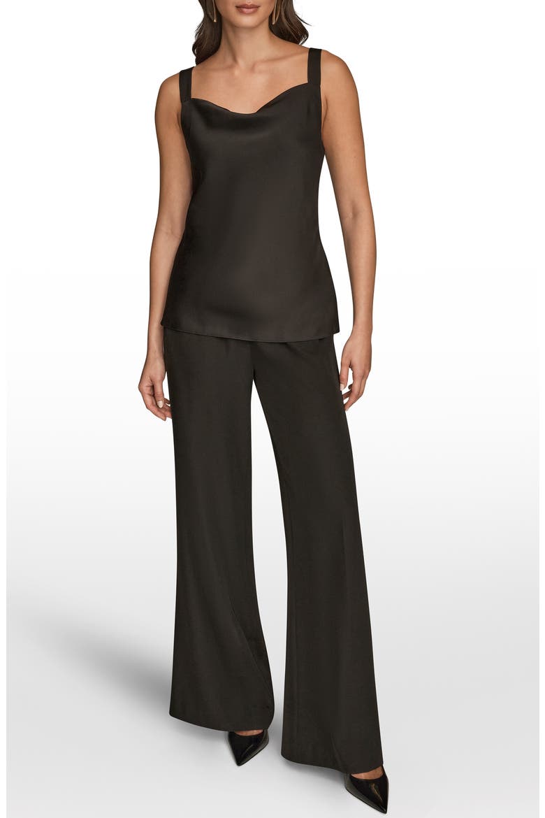 Cowl Neck Camisole, Alternate, color, BLACK