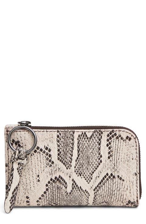 Moxy Snake Embossed Leather Slim Wallet