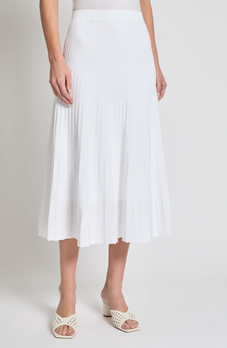 Misook Heritage Fit Rib Knit Midi Skirt, Main, color, 