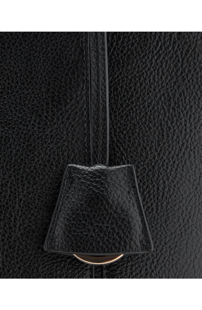 MANGO Faux Leather Shopper Bag, Alternate, color, Black