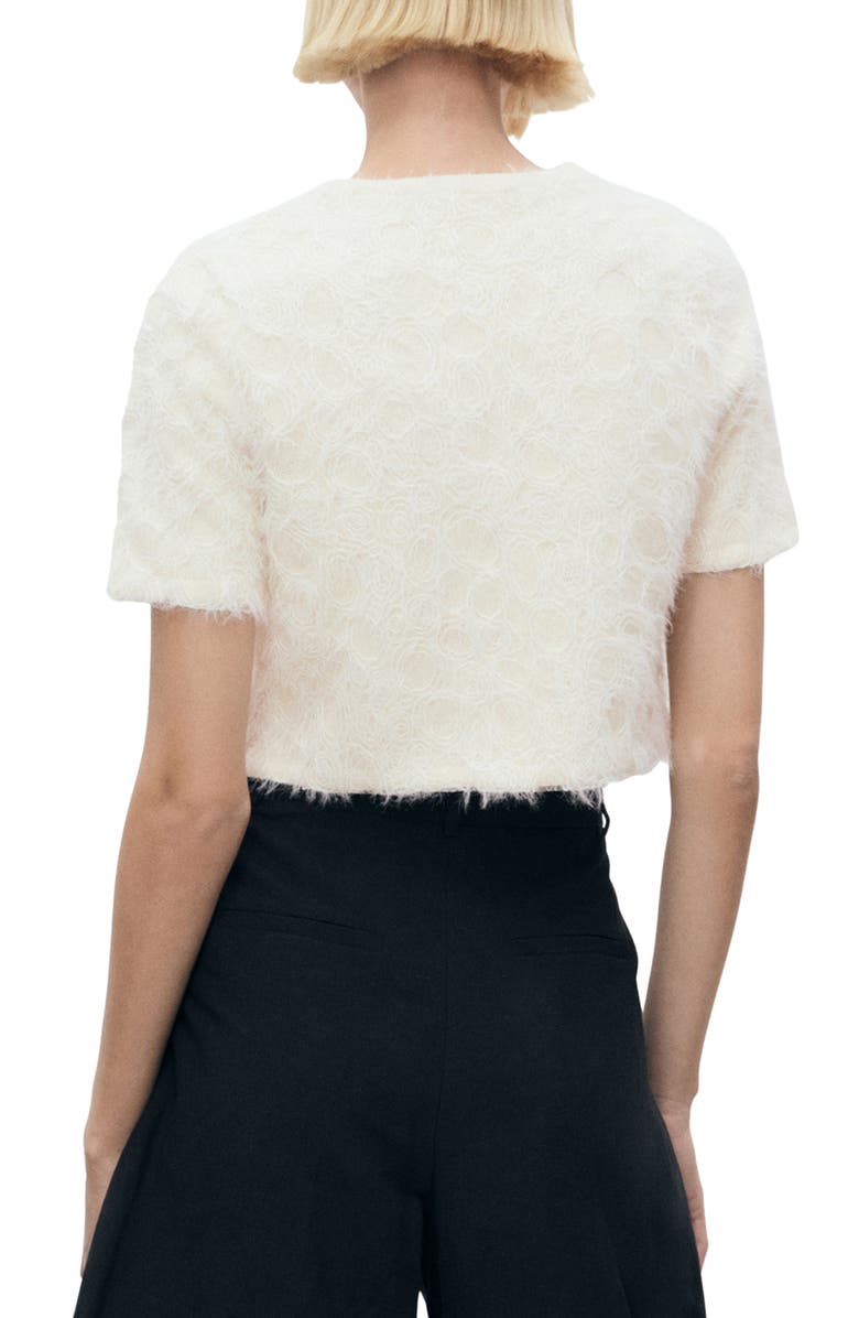 MANGO Short Sleeve Cotton Blend Crop Cardigan, Alternate, color, 