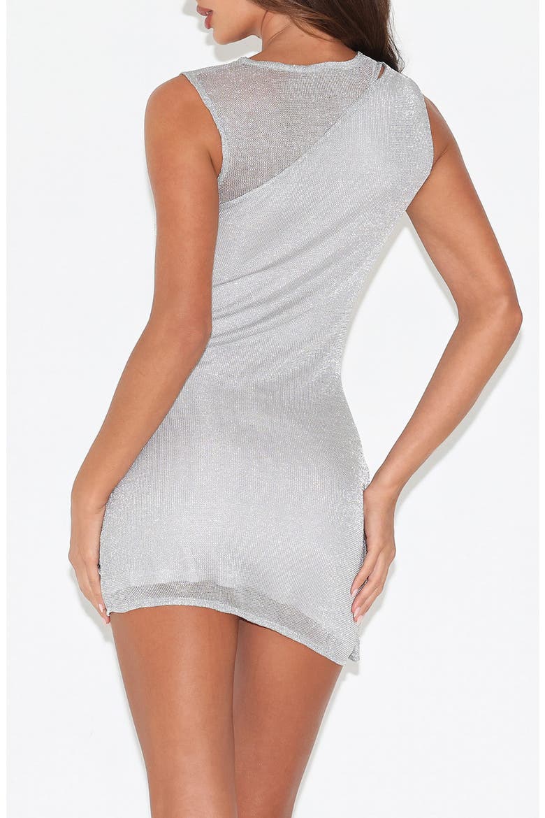 Azelma Sleeveless Minidress, Alternate, color, SILVER