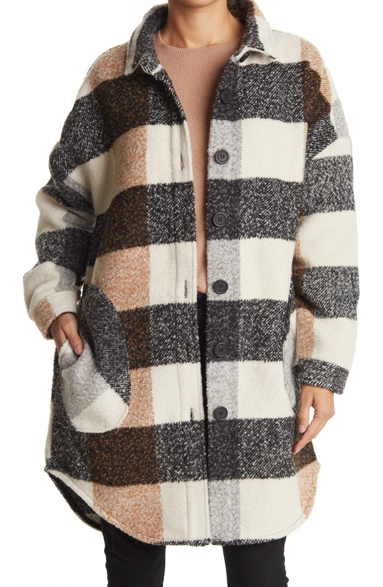 RDI Notch Collar Tail Hem Shirt Jacket, Main, color, 