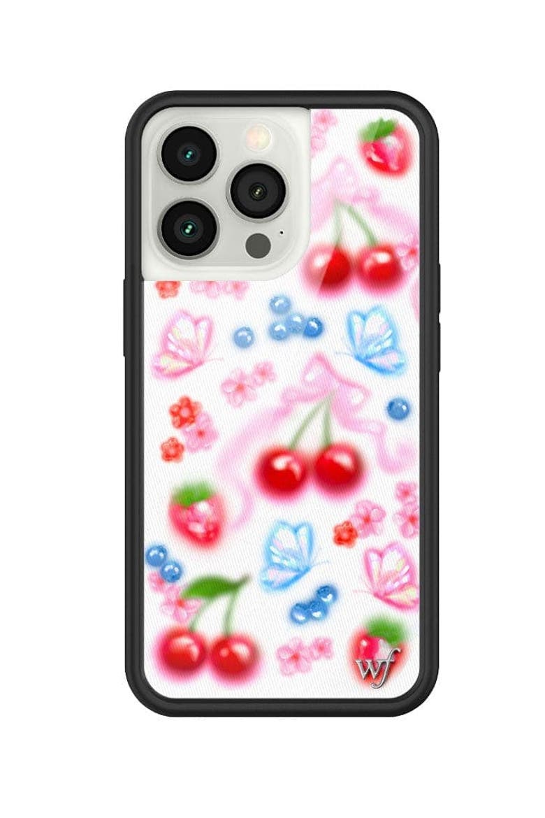 Sweet Cherries iPhone Case, Alternate, color, White