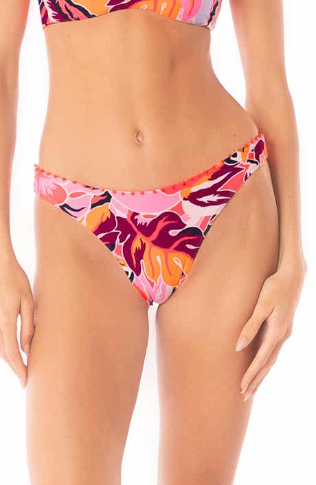 Maaji Coral Leafy Sublimity Reversible Bikini Bottoms