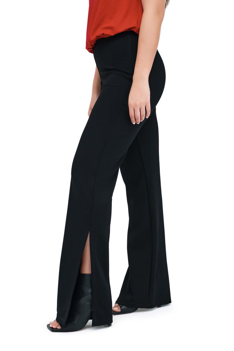 Pearson Slit Flare Leg Pants, Alternate, color, BLACK