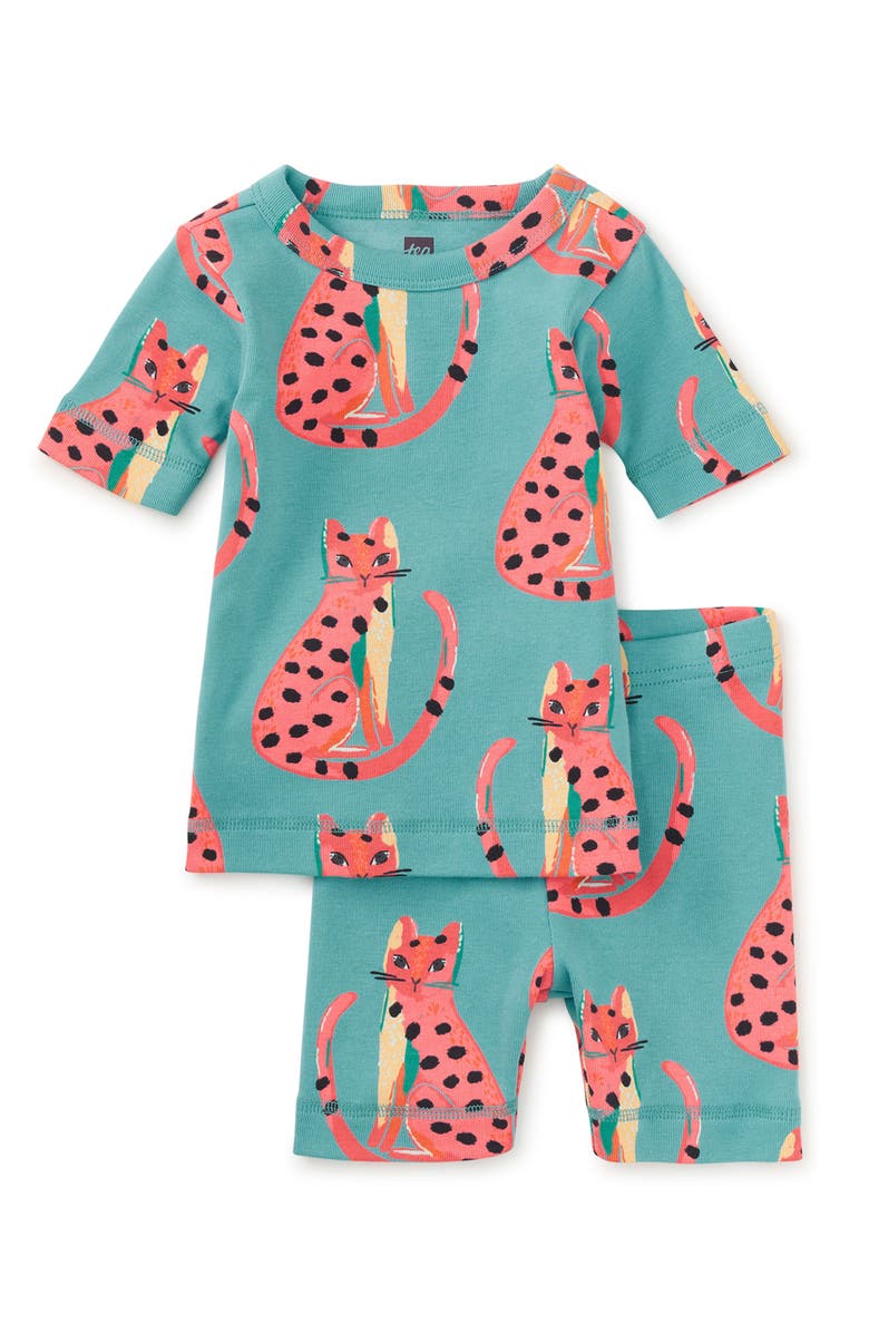 Tea Collection In Your Dreams Pajama Set, Alternate, color, Painted Jaguars