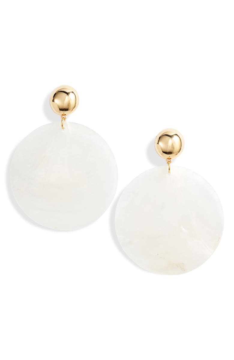 Ettika Large Disc Drop Earrings, Main, color, 