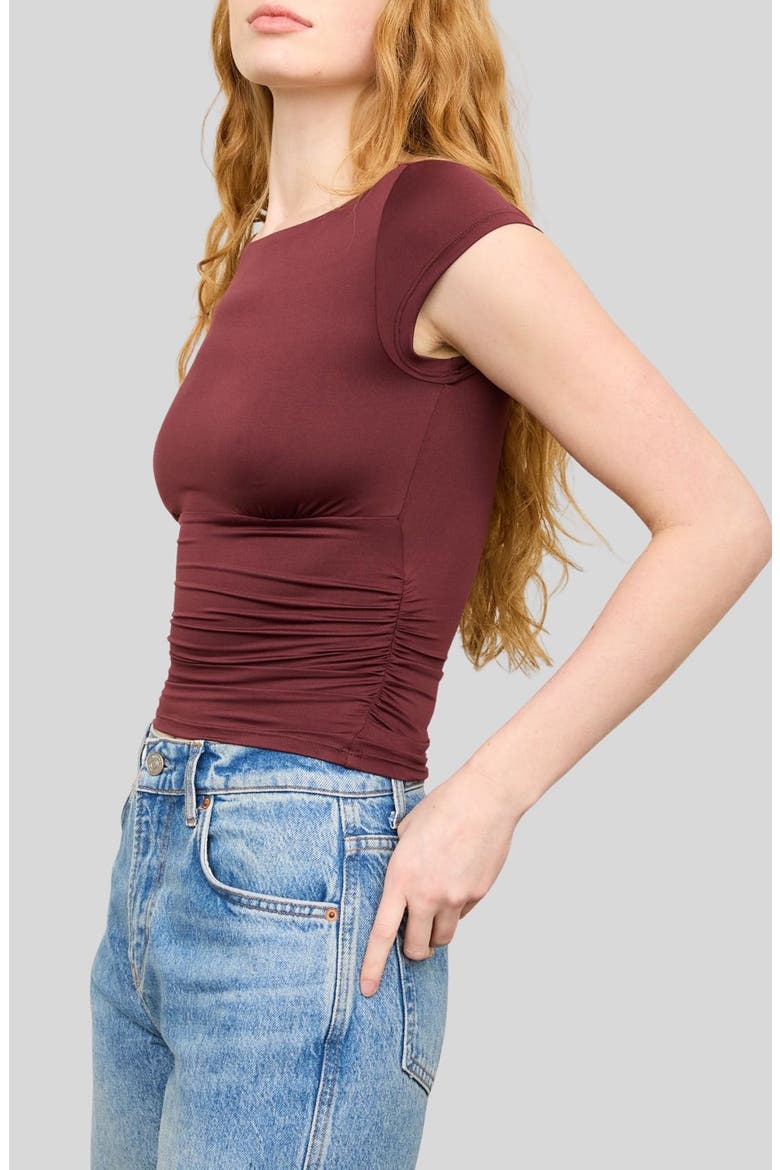 Boat Neck Top, Alternate, color, WINE