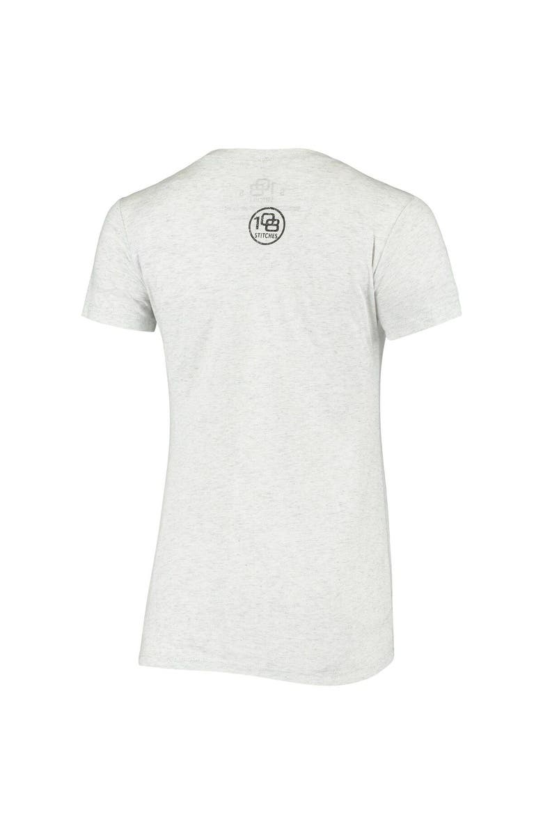 108 STITCHES Women's Heathered Gray Lowriders de Fresno Copa de la Diversion Script Tri-Blend Scoop Neck T-Shirt, Alternate, color, 