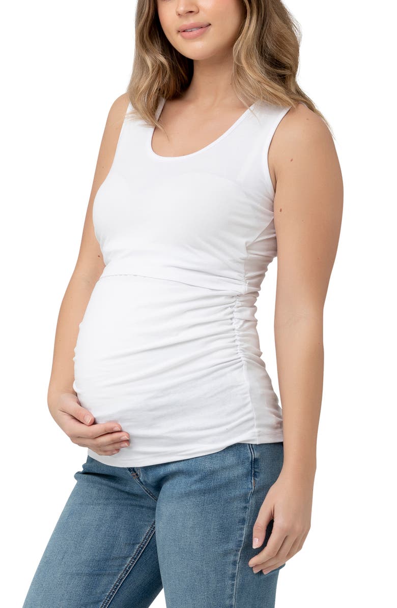 Ripe Maternity Organic Nursing Tank, Alternate, color, White