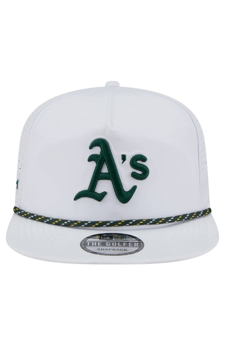 New Era Men's New Era White Athletics Perforated Golfer Snapback Hat, Alternate, color, White