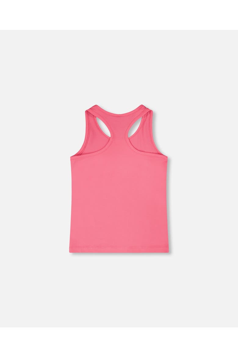 Organic Cotton Jersey Screen Animal Sleeveless Tank Top, Alternate, color, Pink
