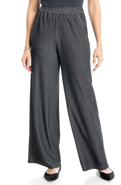 Wide Leg Pull-On Pants