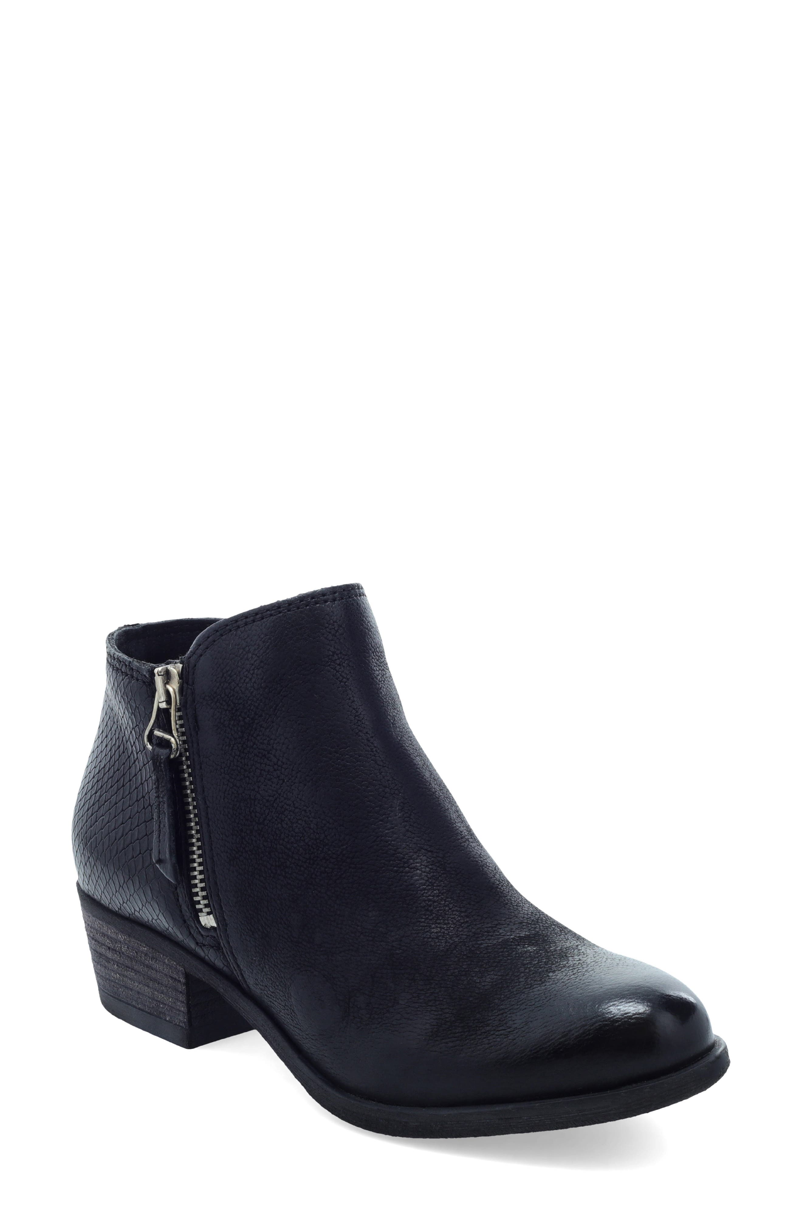Barb Bootie, Main, color, BLACK LEATHER