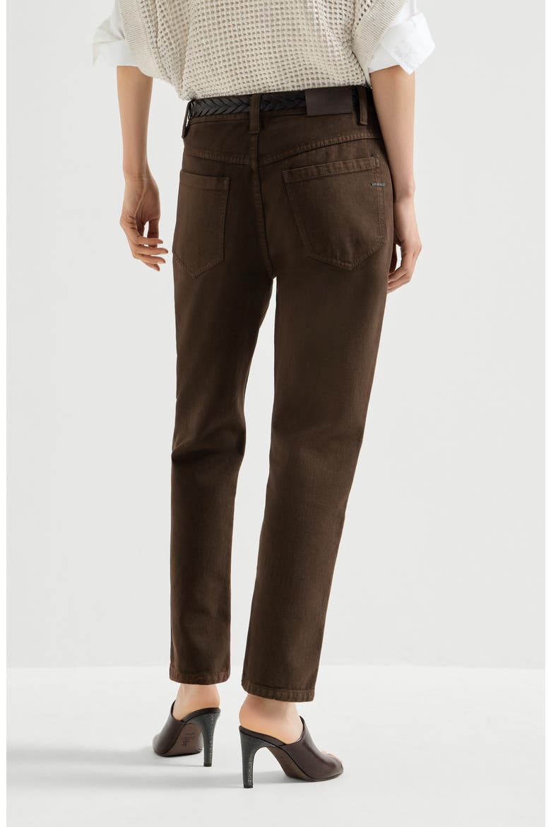 Straight five-pocket trousers, Alternate, color, Chocolate