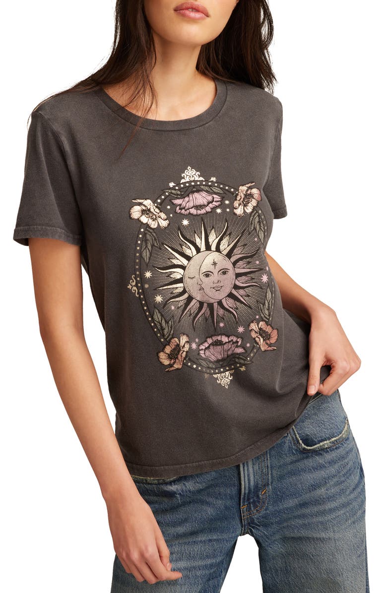 Lucky Brand Celestial Floral Cotton Graphic T-Shirt, Main, color, 