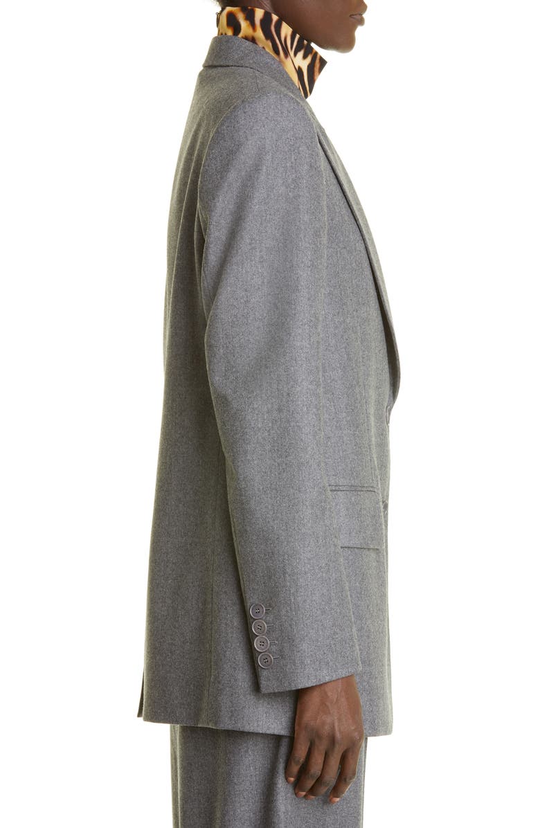 Stella McCartney Single Breasted Wool Flannel Blazer, Alternate, color, 