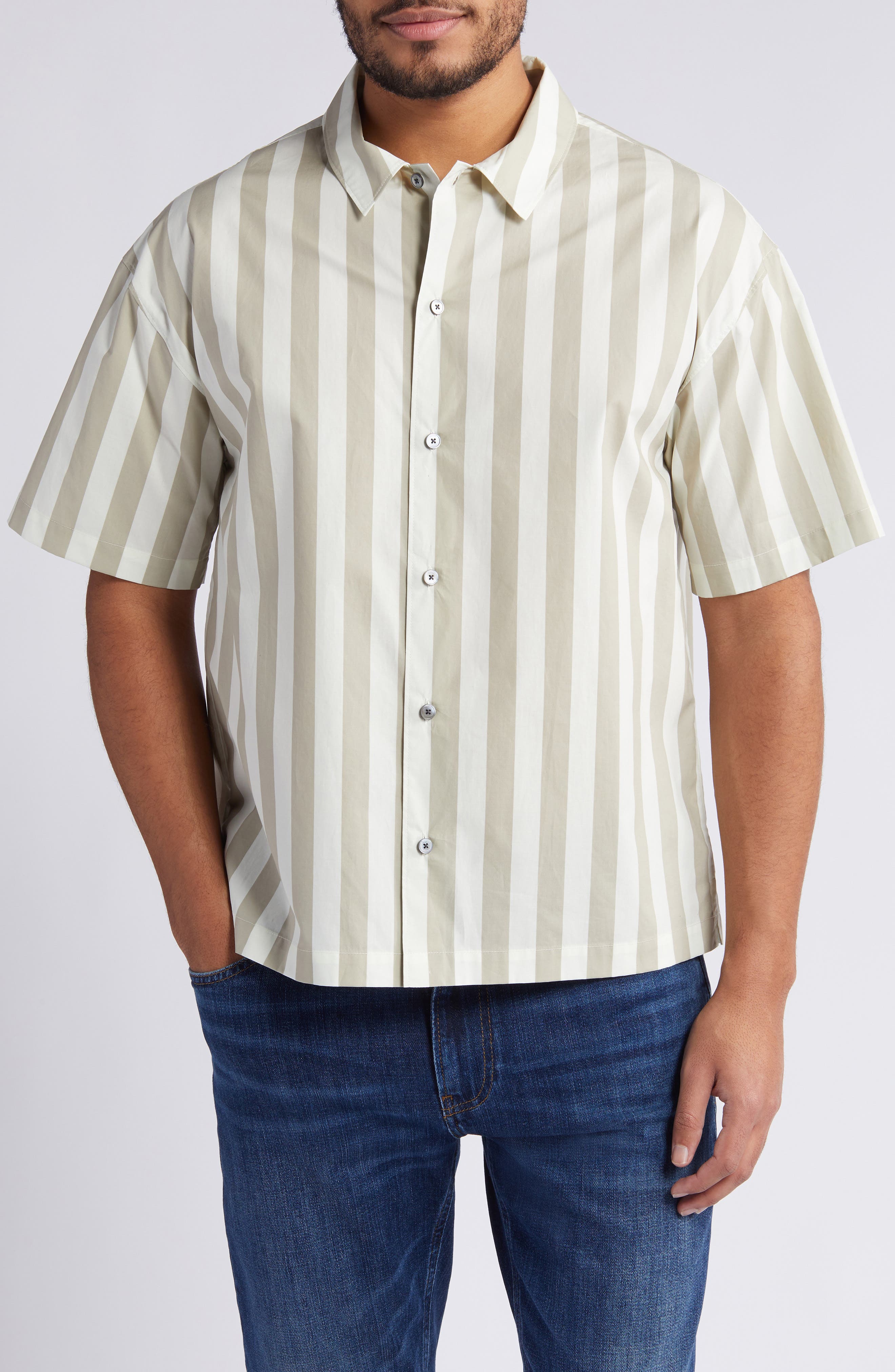 FRAME Stripe Camp Shirt