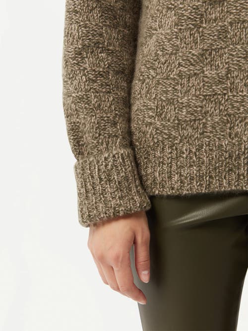 Gobi Mongolian Cashmere Basket-weave Cashmere Sweater In Capulet Olive