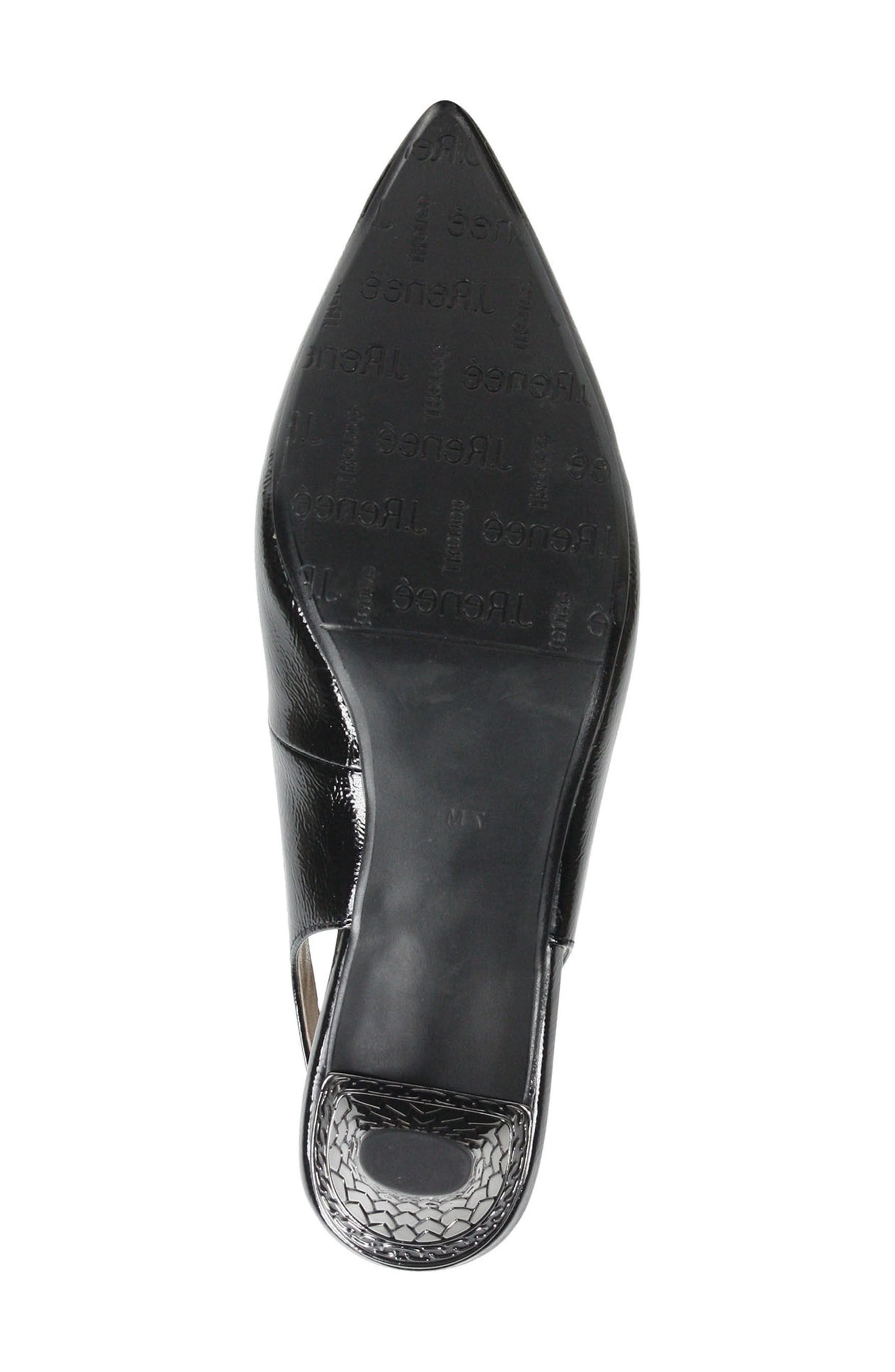 J. Reneé Mayetta Slingback Pump, Alternate, color, Black Faux Leather