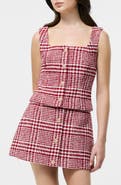 French Connection Houndstooth Check Button-Up Vest