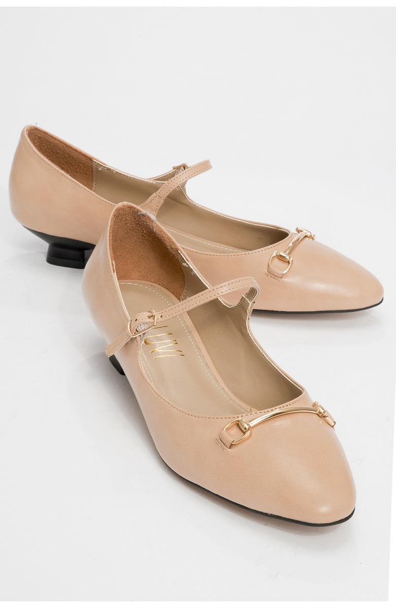 Prologue Shoes Ojen Low Heel Shoe, Main, color, Beige