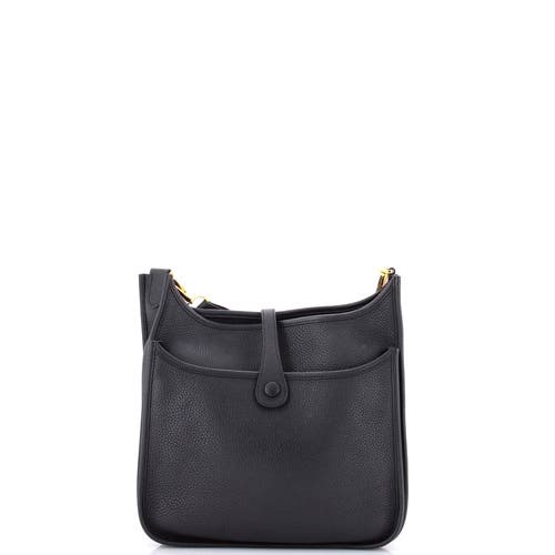 Pre-owned Hermes Hermes Evelyne Bag Gen Iii Clemence Pm In Black