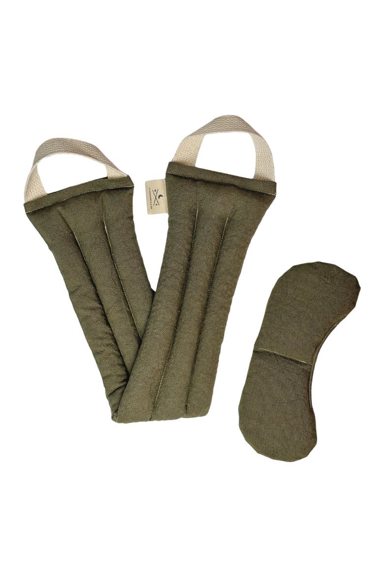 Eye Mask + Neck Wrap Bundle - Olive, Alternate, color, No Color