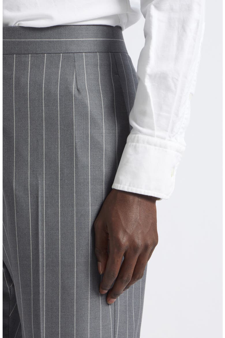 Fit 1 Stripe Backstrap Wool Trousers, Alternate, color, MEDIUM GREY