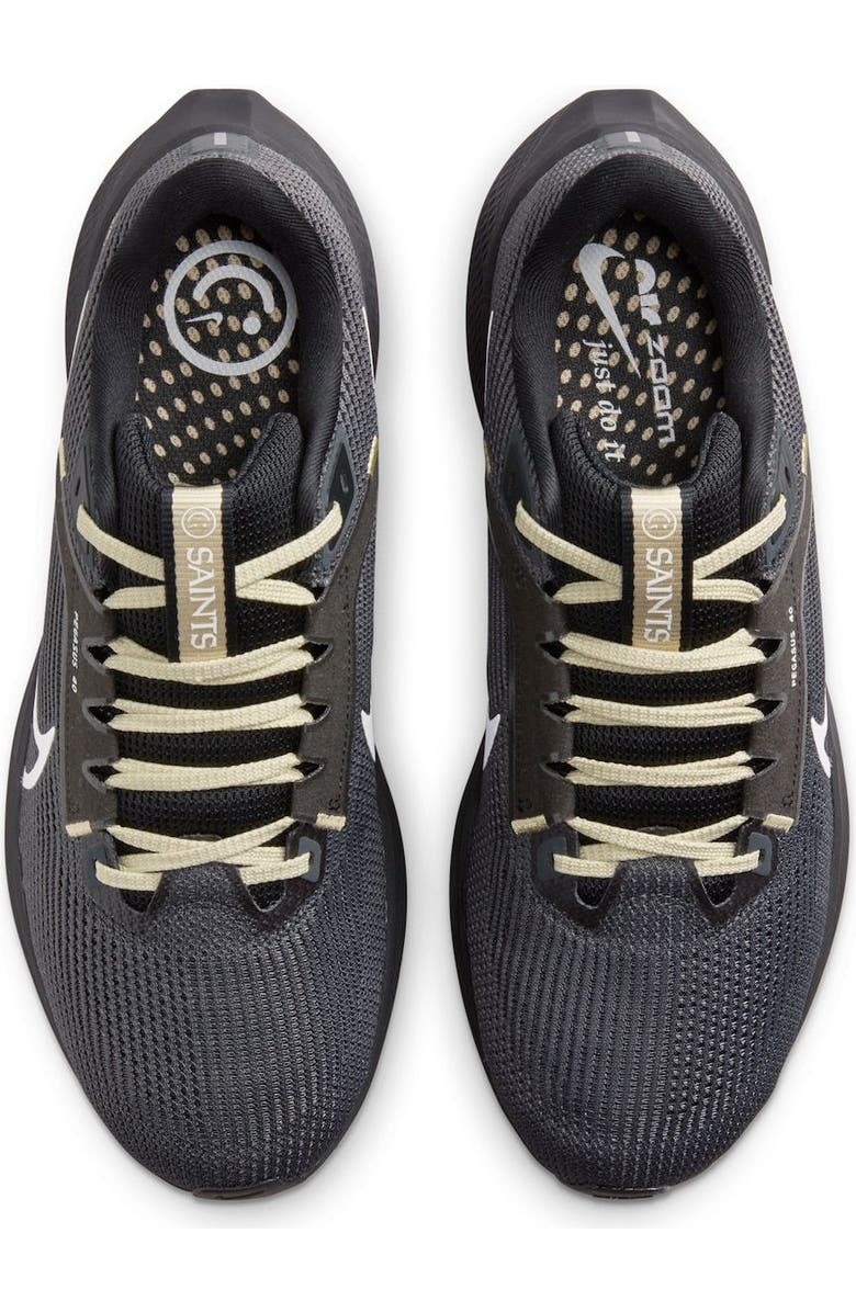 Nike Unisex Nike Anthracite New Orleans Saints Zoom Pegasus 40 Running Shoe, Alternate, color, Anthracite