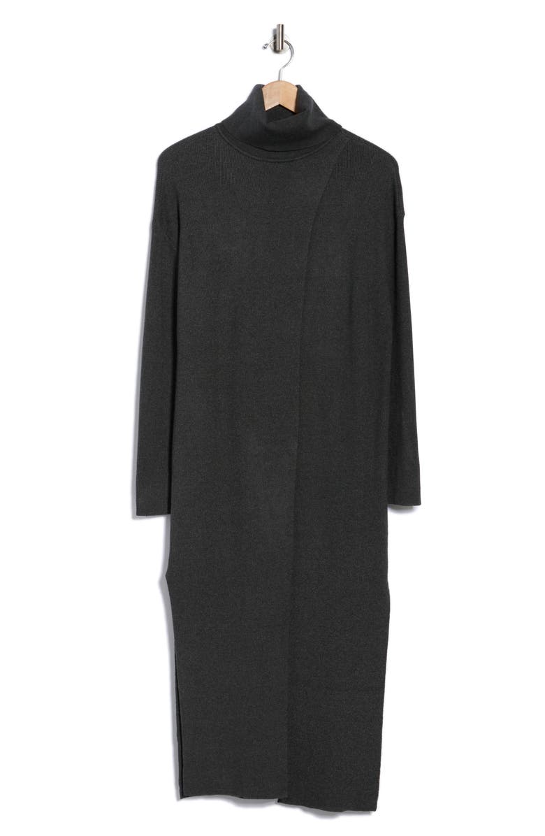 BY DESIGN Brenda Turtleneck Maxi Dress, Alternate, color, Slate Heather