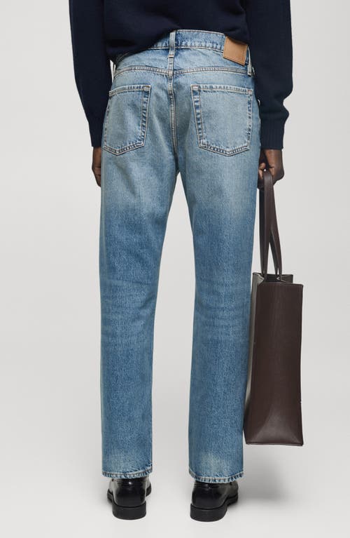 Mango Men's Relaxed-fit Medium Wash Jeans In Medium Vintage Blue