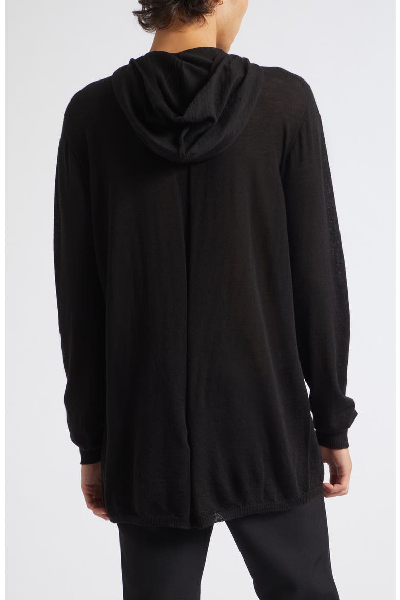 Oversize Hooded Wool Sweater, Alternate, color, BLACK