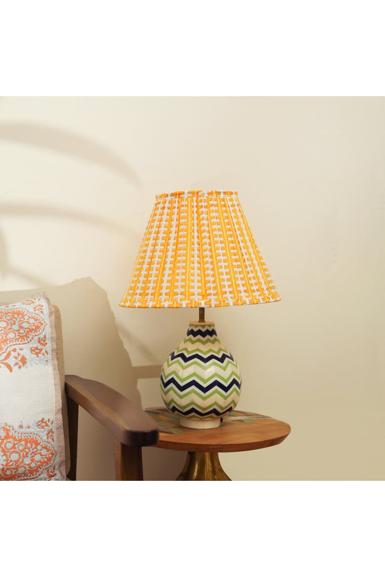 Chevron Inlay Table Lamp, Alternate, color, Chevron