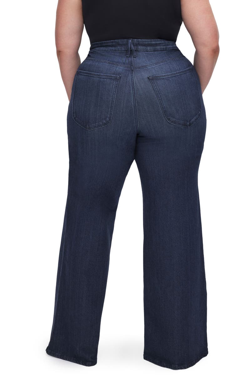Good American Good Waist Palazzo Jeans, Alternate, color, Indigo501
